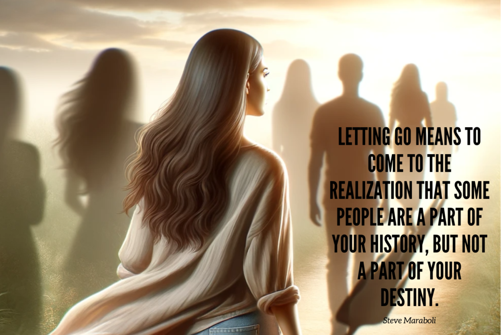 Inspirational Life Quotes 08. Letting go means to come to the realization that some people are a part of your history, but not a part of your destiny. – Steve Maraboli